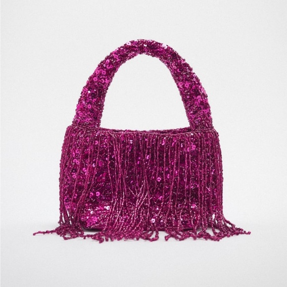 Zara beaded fringe bag - Picture 1 of 9